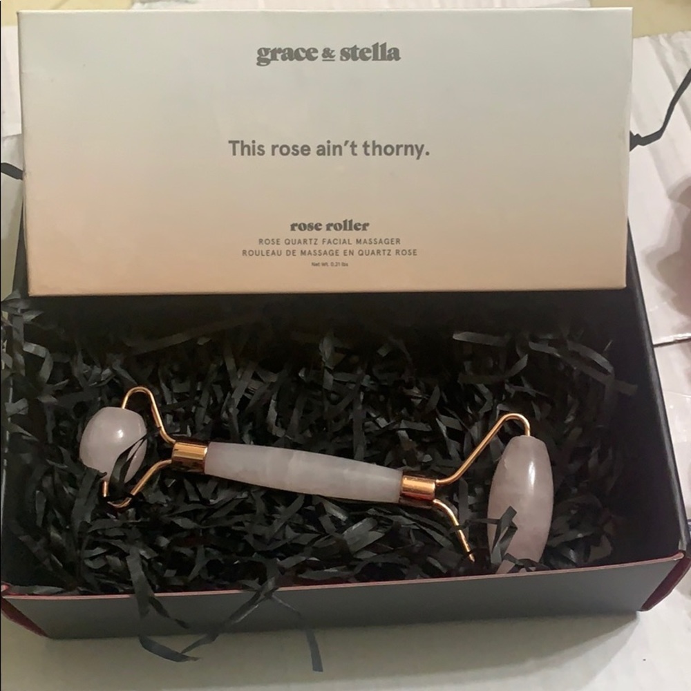 Rose quartz facial massager